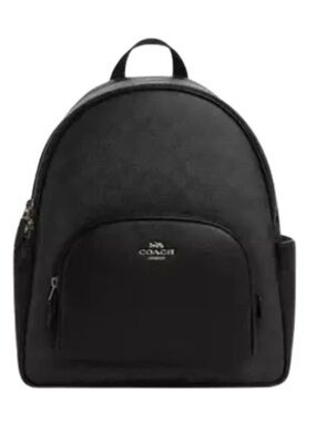 Coach Black Leather Backpack for Men